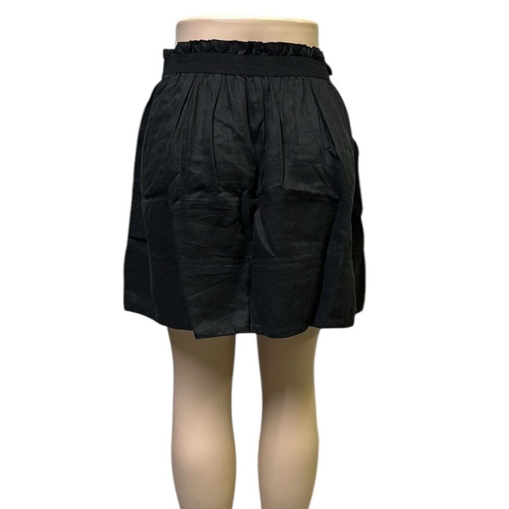 Wilfred Linen Black with Pockets Mini Skirt Elastic Waist Womens Eight 8